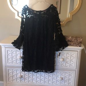 **NWT** Black Lace Dress w/Belle Sleeves